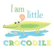 Термонаклейка I am a crocodile, 14 х 14 см