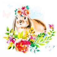 Термонаклейка Pretty rabbit, 14 х 14 см