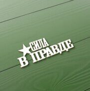 Чипборд "Сила в правде" 60х25 мм