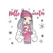 Термонаклейка Hello winter, 15 х 15 см