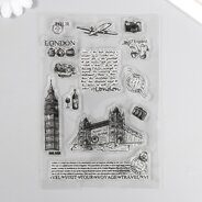 Штамп для творчества силикон "Поездка в Лондон" 16х11 см