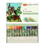 Пастель масляная ЗХК "Сонет", 12 цветов, 9/59 мм, круглая
